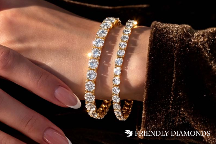 lab-grown diamond tennis bracelets
