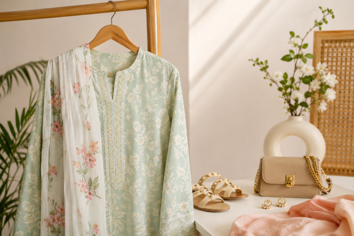 Stitched Lawn Suits