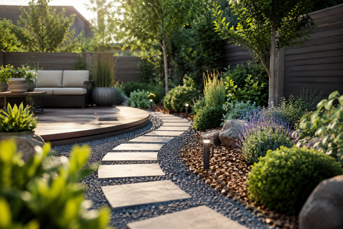 Low-maintenance garden