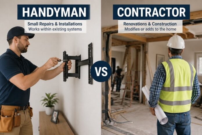 Handyman vs Contractor