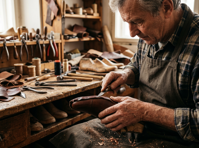 handcrafted European leather clogs