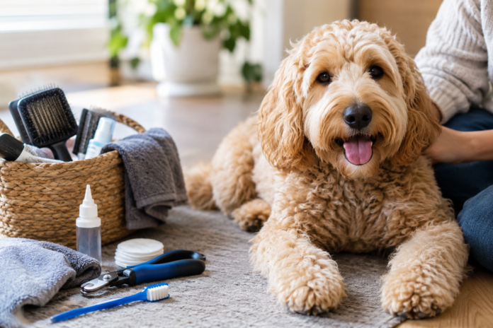 Monthly dog grooming routine